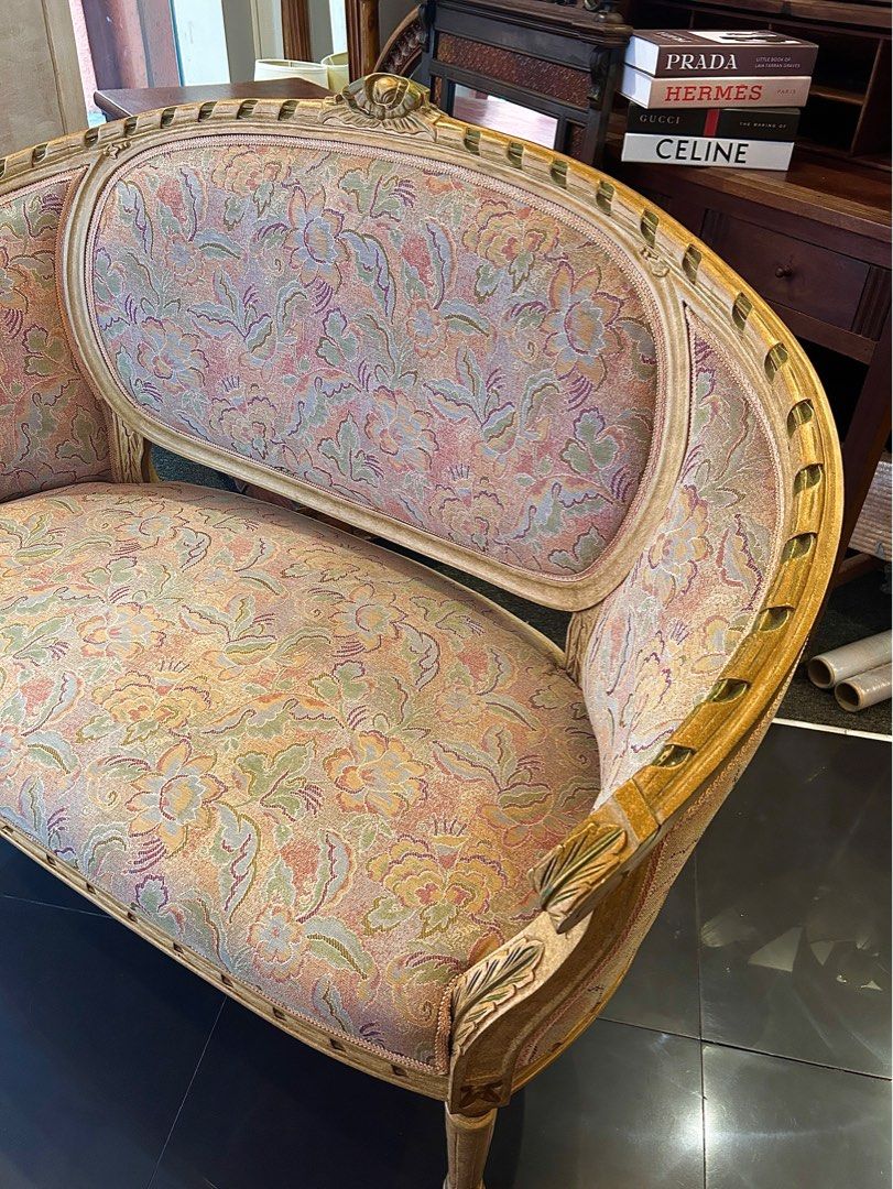 FRENCH style curved sofa, Furniture & Home Living, Furniture, Sofas on