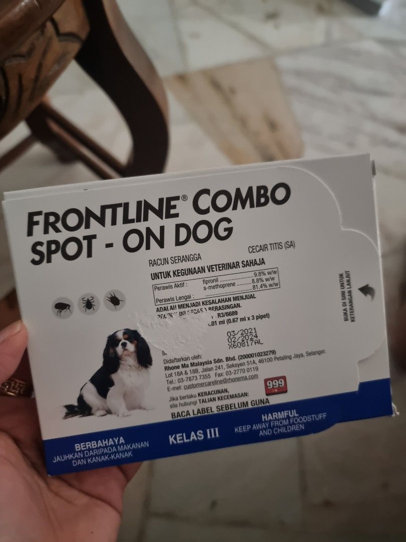 Frontline combo deals spot on dog