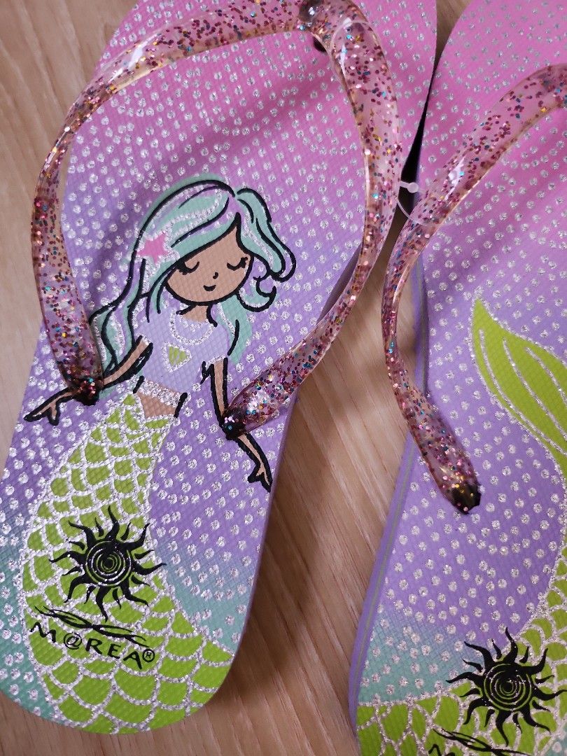 Girls mermaid discount flip flops