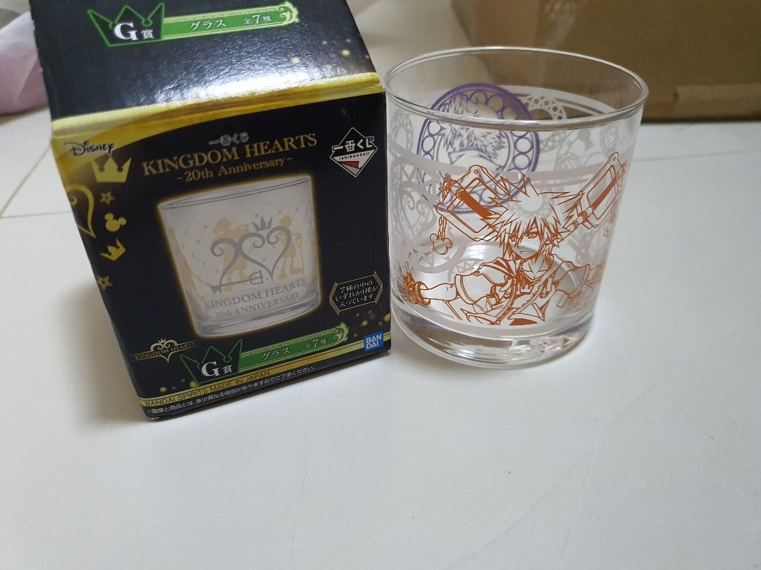 Kingdom hearts 20th anniversary Glass cup, Hobbies & Toys, Toys & Games