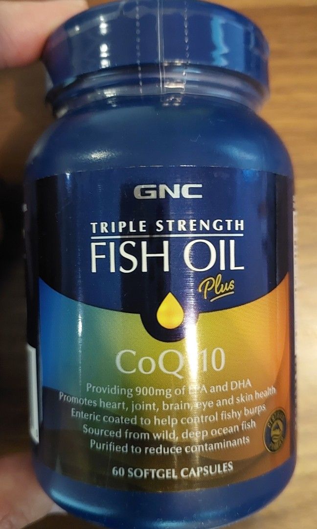 GNC Triple Strength Fish Oil Plus CoQ 10, Health & Nutrition, Health