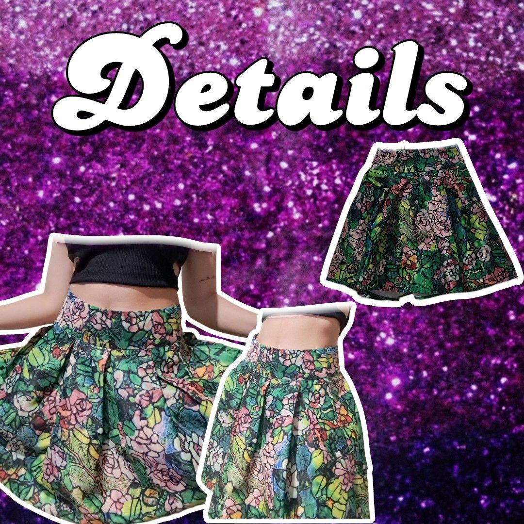 Green Flower Skirt (Vicky's Skirt #9) on Carousell