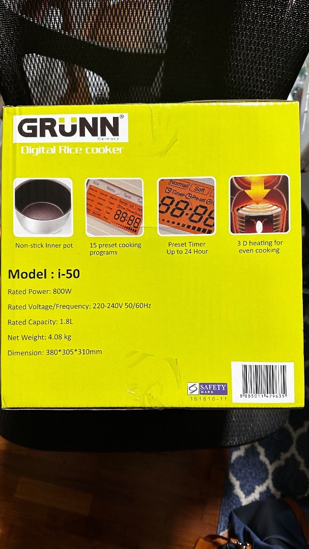 Grunn Digital Rice Cooker, TV & Home Appliances, Kitchen Appliances