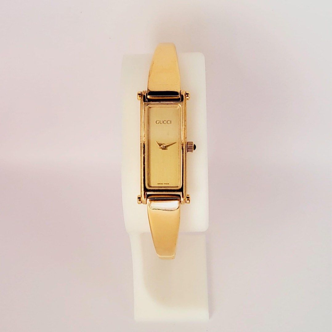 Gucci 1500L bangle watch (Category: Luxury Watches) located in Manila. Submitted by bagislifeshop (Listing ID 1235677702, Image 1). Description: Authentic Gucci 1500L bangle watch Rank A Condition Small to Med wrist size With provided gucci box .