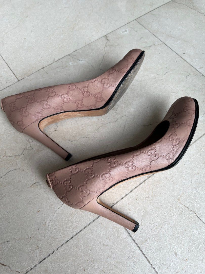 Gucci pink shoes heels clearance