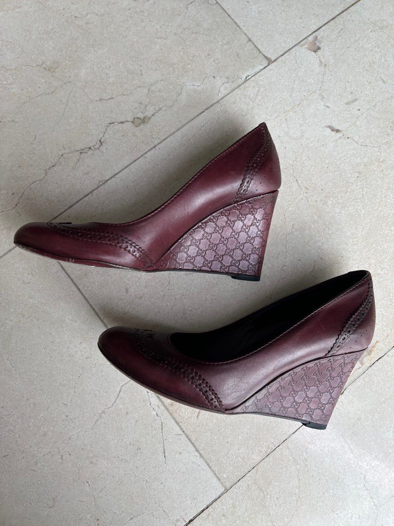 Gucci wedge heel online shoes