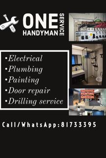 Handyman Services(24/7)(81733395) ELECTRICAL,PLUMBING,PAINTING,DOOR REPAIR,FURNITURE ASSEMBLE,CABINET REPAIR.