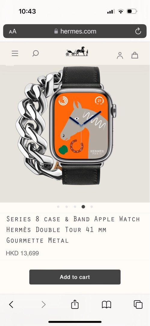 香港愛馬仕專門店購入Hermes Apple Watch Series 8 (41 mm), 名牌