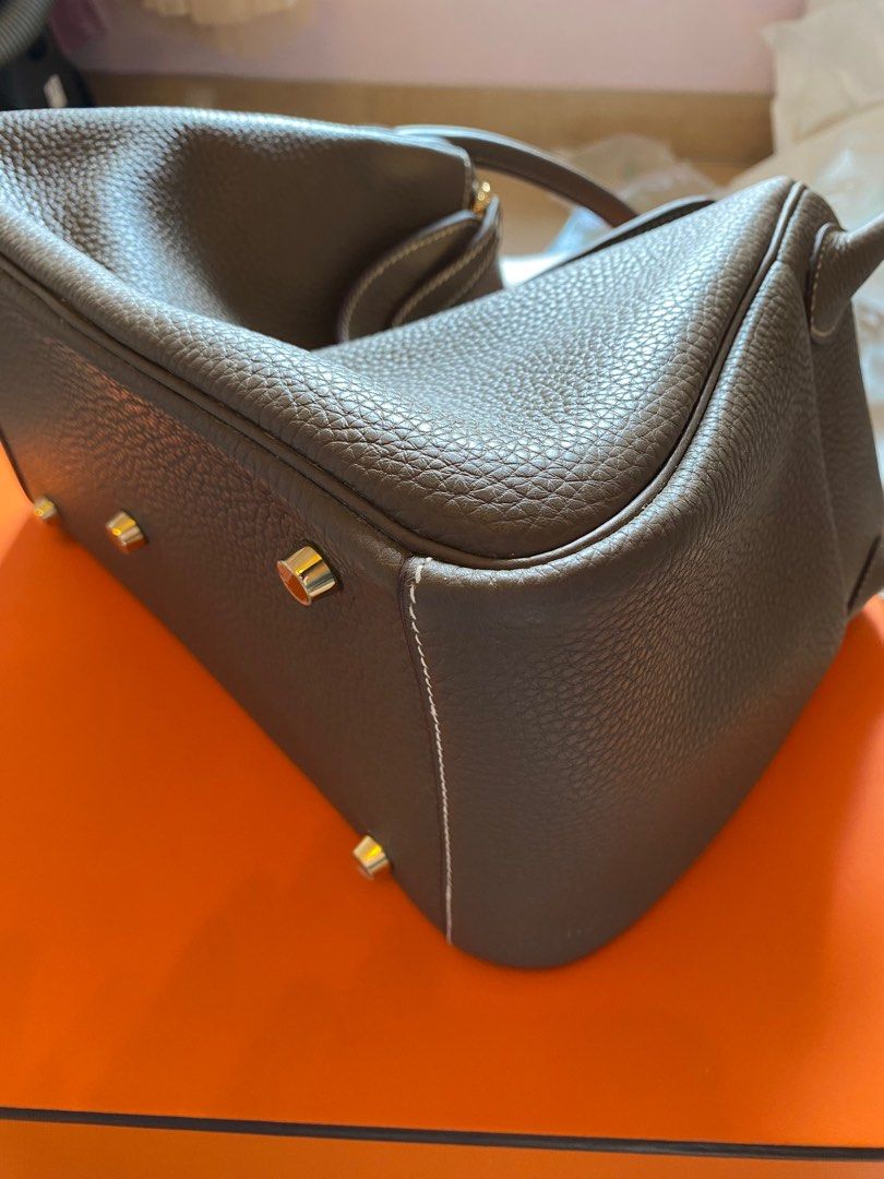 Hermes Lindy 30 Bag CC18 Etoupe Clemence GHW