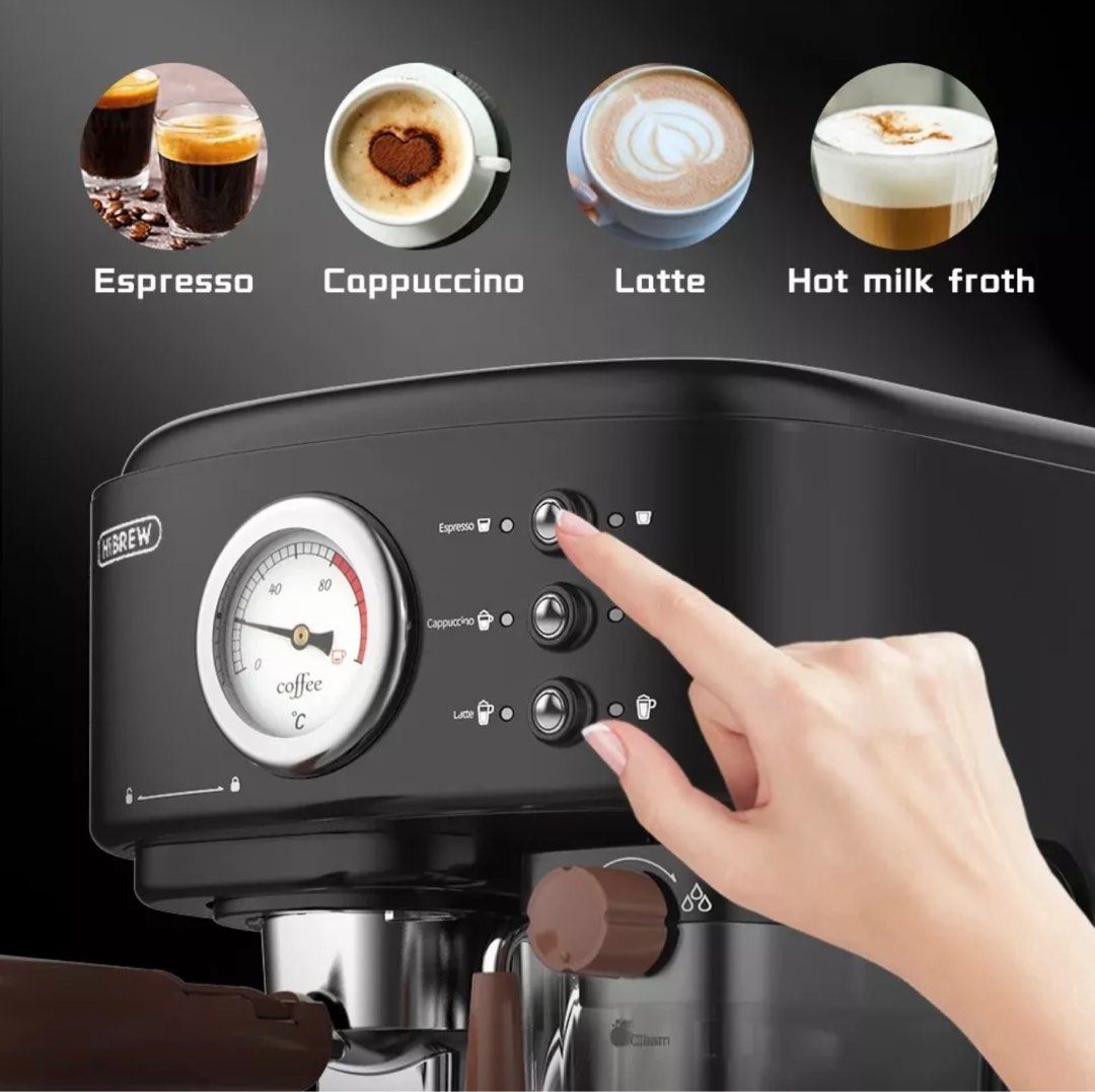Hibrew Fully Automatic espresso machine, Bar with Automatic Milk