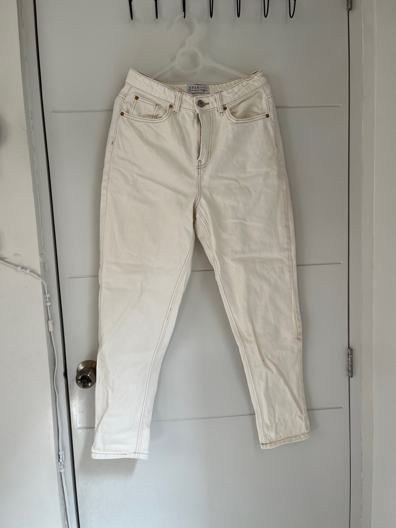 High waist White pants on Carousell