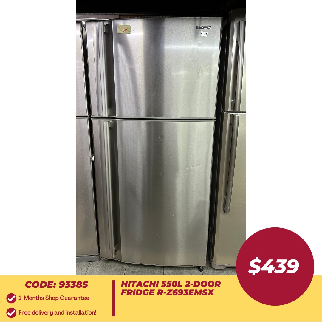 Hitachi 550L 2Door Fridge RZ693EMSX (93385), TV & Home Appliances
