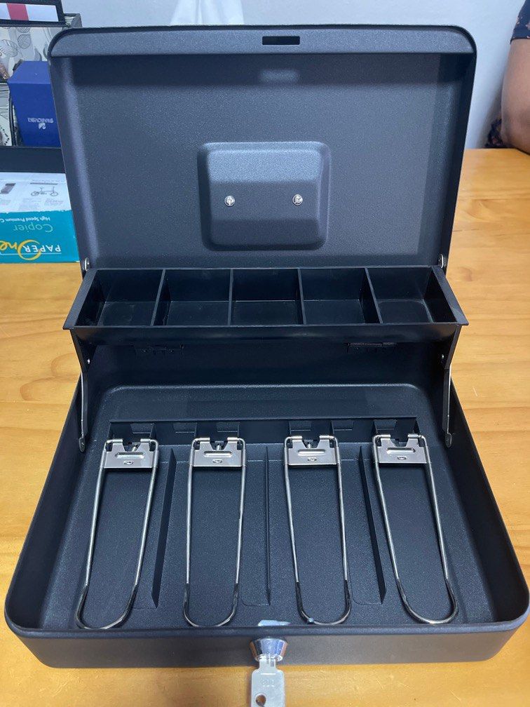 Honeywell Steel Tiered Cash Lock Box 6213, Furniture & Home Living