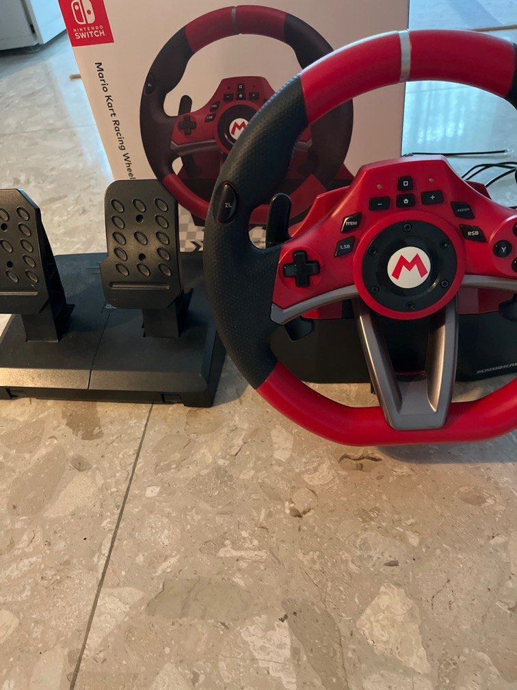 Hori Racing wheel pro deluxe Mario kart, Video Gaming, Gaming