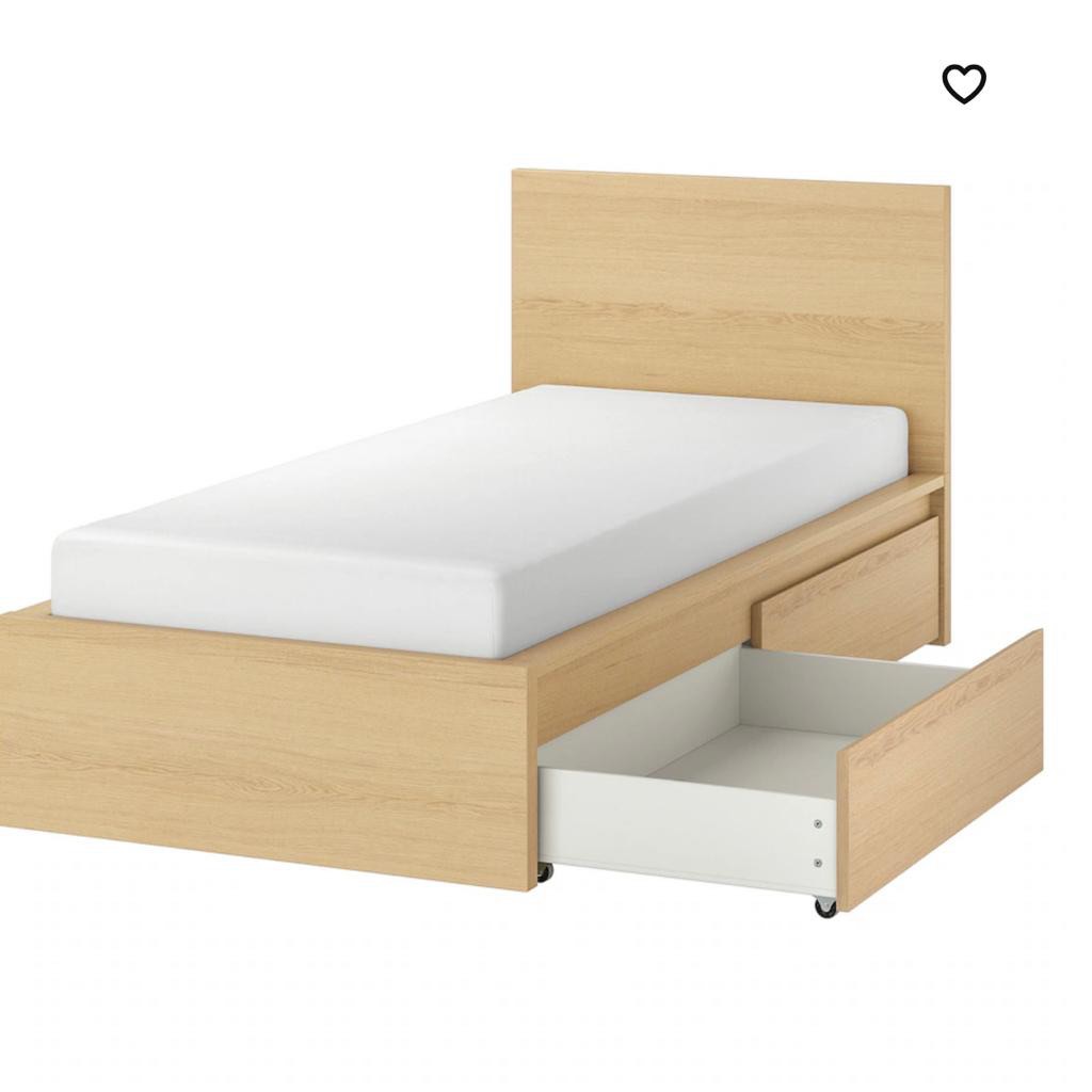 IKEA MALM BED, Furniture & Home Living, Furniture, Bed Frames