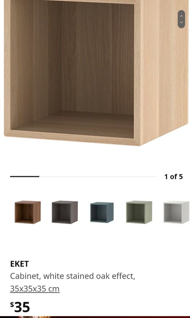 Ikea cubes , 35 cm 10 each x 2, less than 6 mths, Furniture & Home