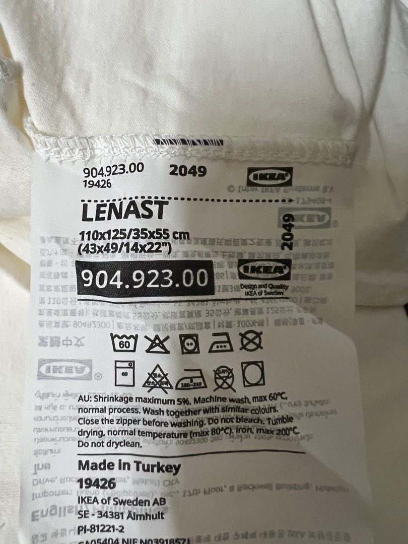 IKEA Lenast Duvet Cover and Pillowcase for BabyCot Babies Kids