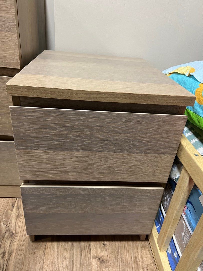 Ikea Malm drawer + side table, Furniture & Home Living, Furniture