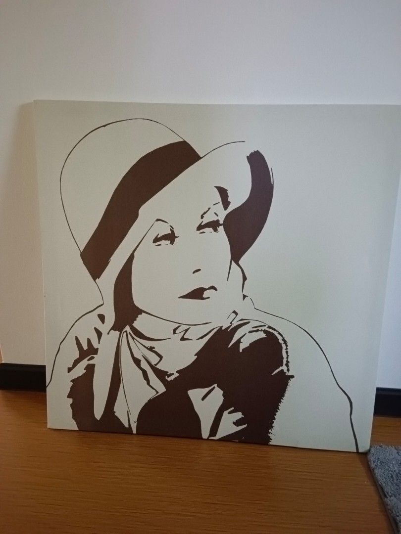 IKEA Greta Garbo Pop Art Canvas by Sasha Blake PJATTERYD Print 35" x 35