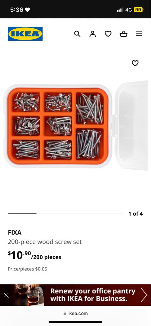 IKEA screw set, Furniture & Home Living, Home Improvement & Organisation, Home Improvement Tools