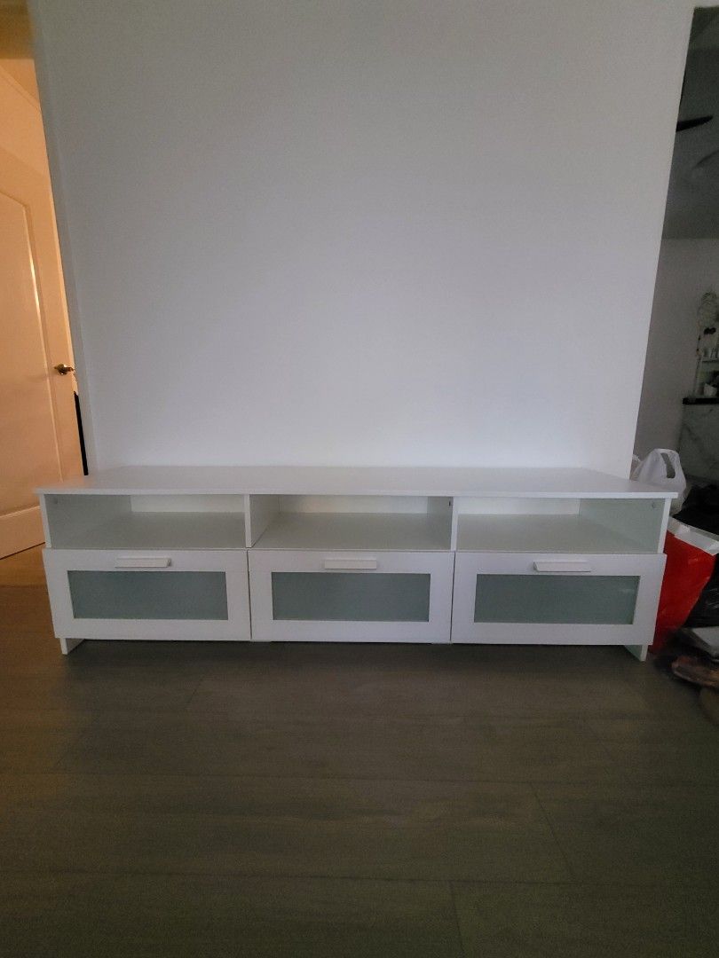IKEA TV Console Brimnes White, Furniture & Home Living, Furniture, TV Consoles on Carousell