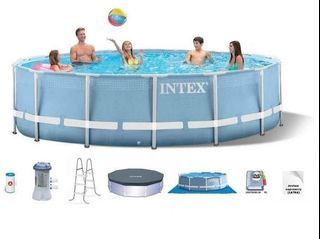 Intex Prism 26728 15ft x 33ft (457 x 84CM) Round Swimming Pool Set w/ Filter (Heavy Duty)