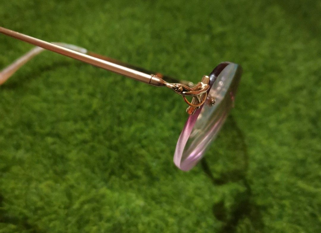 JAPANESE READING GLASSES + 2.50 VISION GRADIENT PINK RIMLESS LENS