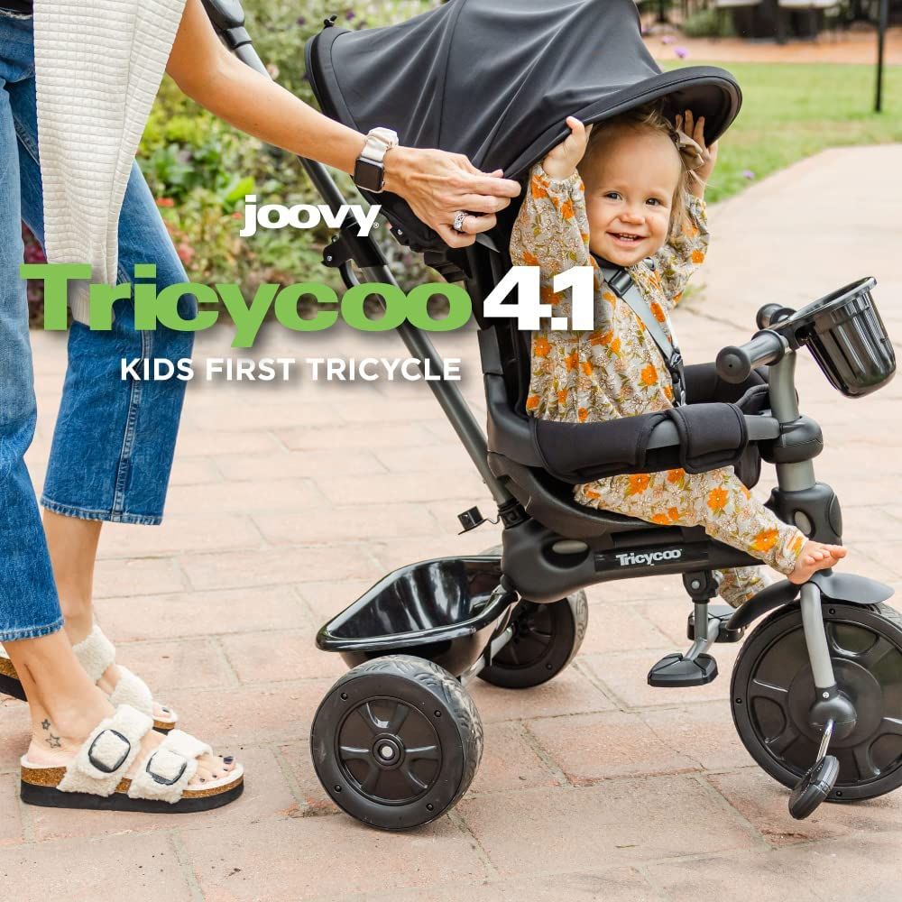 Joovy 4.1 Kids Tricycle with 4 Stages Featuring Extra Wide Front