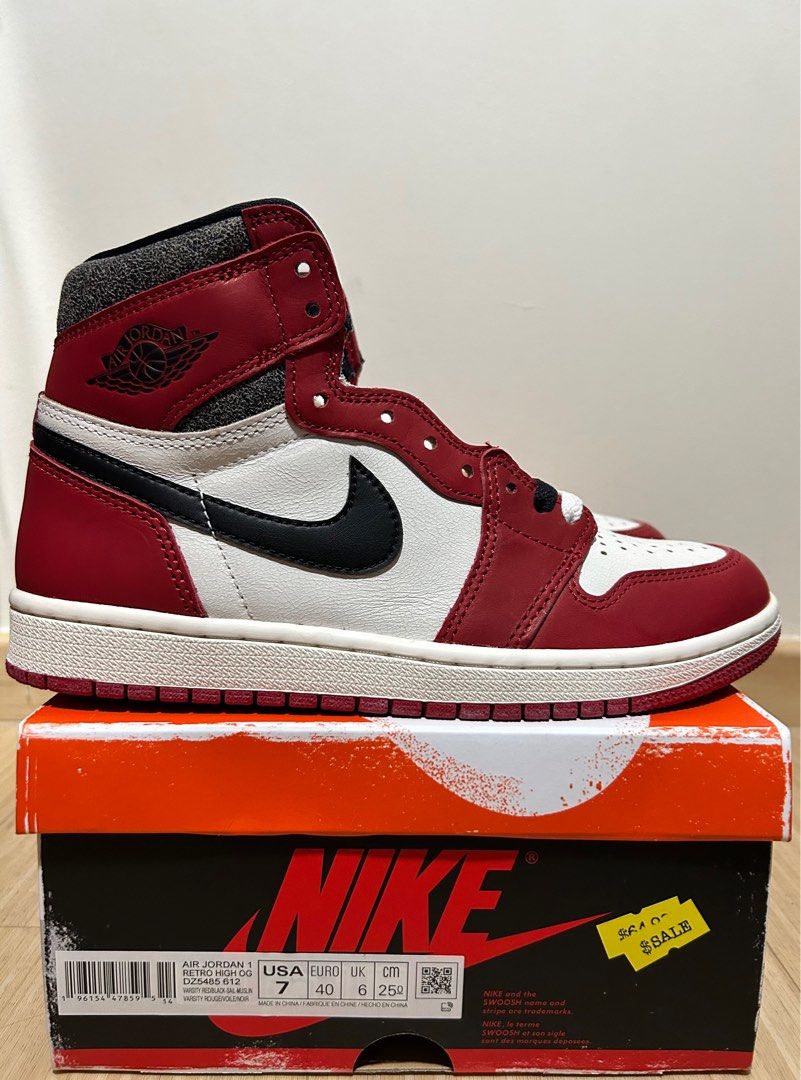 Red stripe discount jordan 1