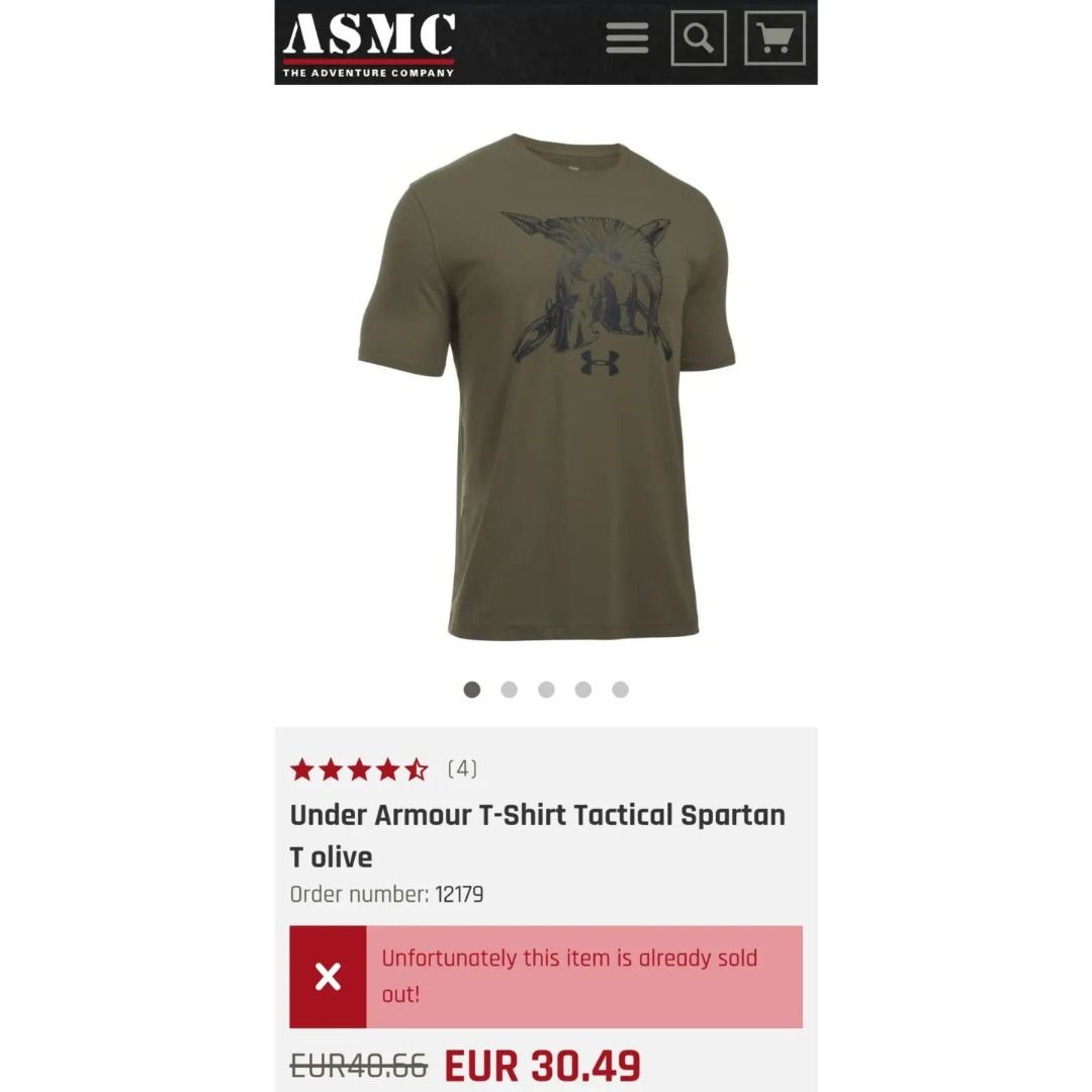 Under armour spartan t shirt deals