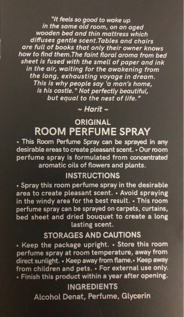 Karmakamet Aromatic Original Room Perfume Spray (JOY) 100ml, Furniture