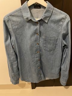 Kemeja denim Topshop wanita