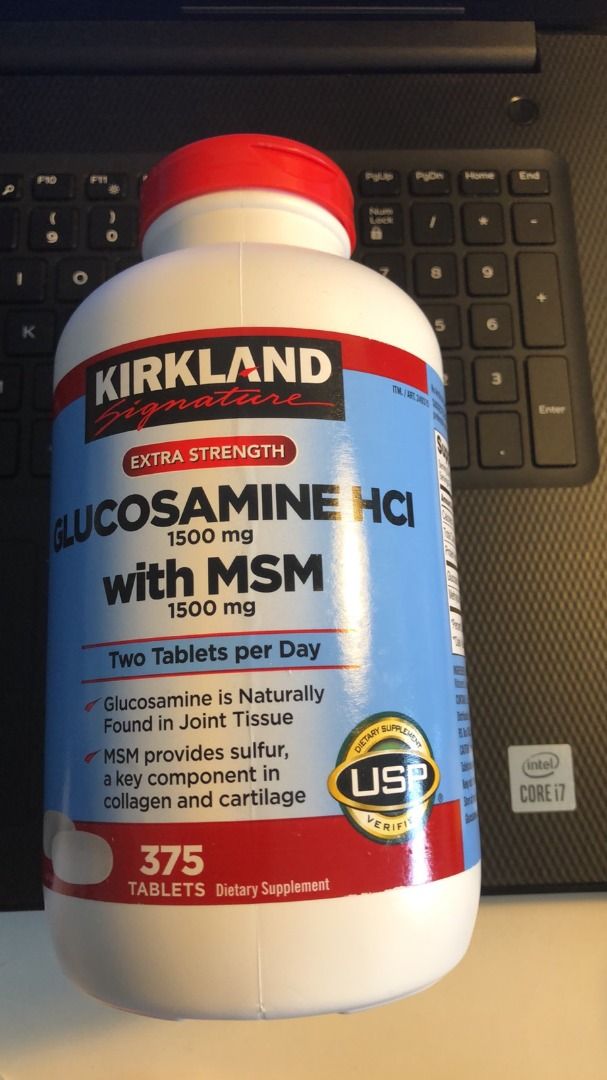 Kirkland Signature Glucosamine with MSM, 375 Tablets, Health