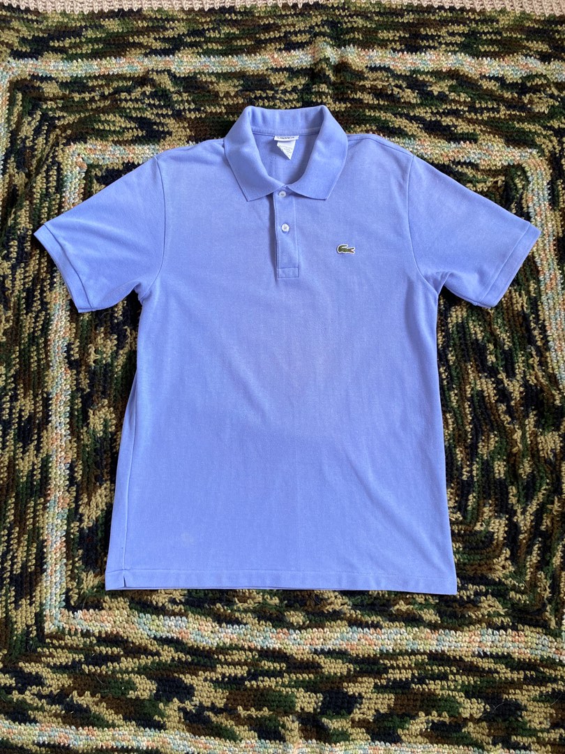 Lacoste Polo Shirt Baby Blue on Carousell