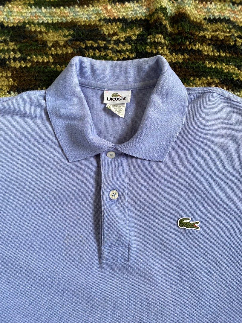 Lacoste Polo Shirt Baby Blue on Carousell
