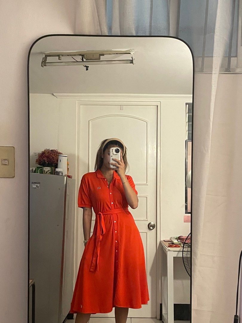 Lacoste top red dress