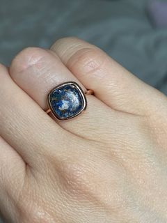Lapis Lazuli Copper bezel ring