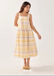 LB Faerie Gingham Dropwaist Maxi Dress