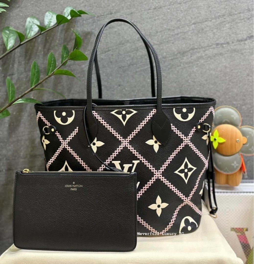 LV NEVERFULL DAMIER MM, Luxury, Bags & Wallets on Carousell