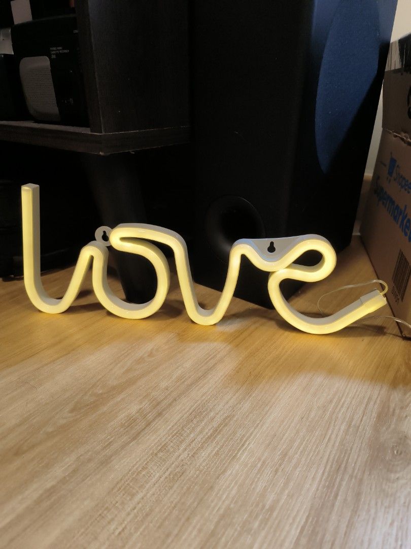 LOVE lightup sign, Furniture & Home Living, Lighting & Fans, Lighting