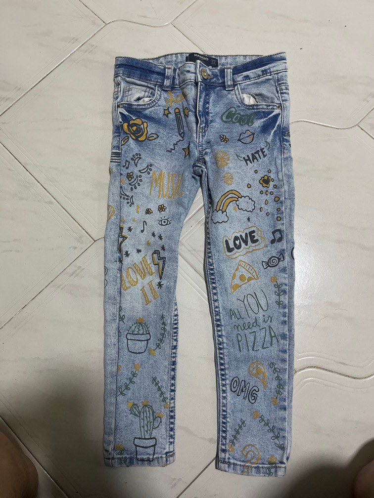 Mango denim jeans, Babies & Kids, Babies & Kids Fashion on Carousell