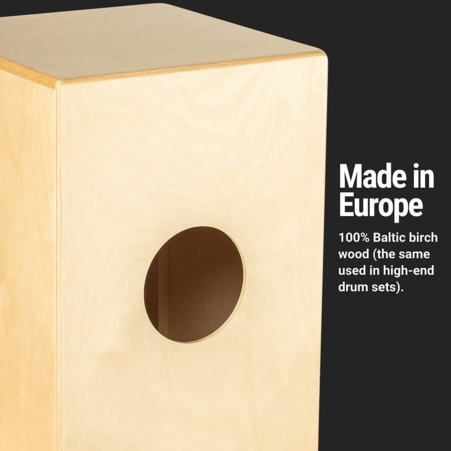 Meinl Cajon Box Drum with Internal Snares MADE IN EUROPE Baltic