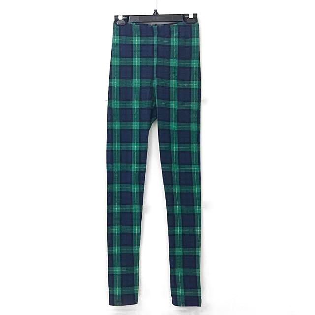 Monki Green Tartan Leggings Women s Fashion Bottoms Jeans Leggings on Carousell