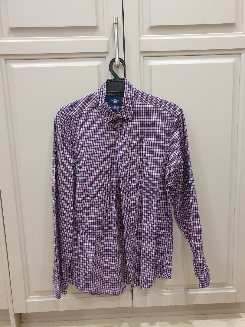 Moss Bros 1851 Tailored Fit Button Up Shirt Size S Men s Fashion