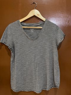 Mossimo Striped Tee Grey Medium