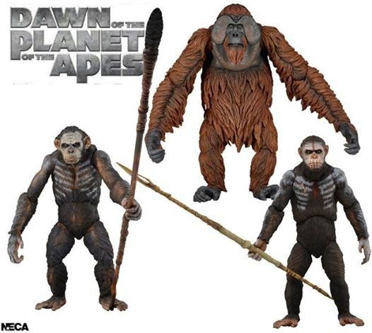 Neca Dawn of the Planet of the Apes Series 1 figures Set of 3