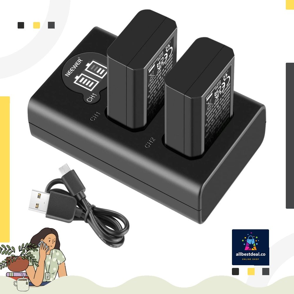 NEEWER NP-FW50 Camera Battery Charger Set for Sony