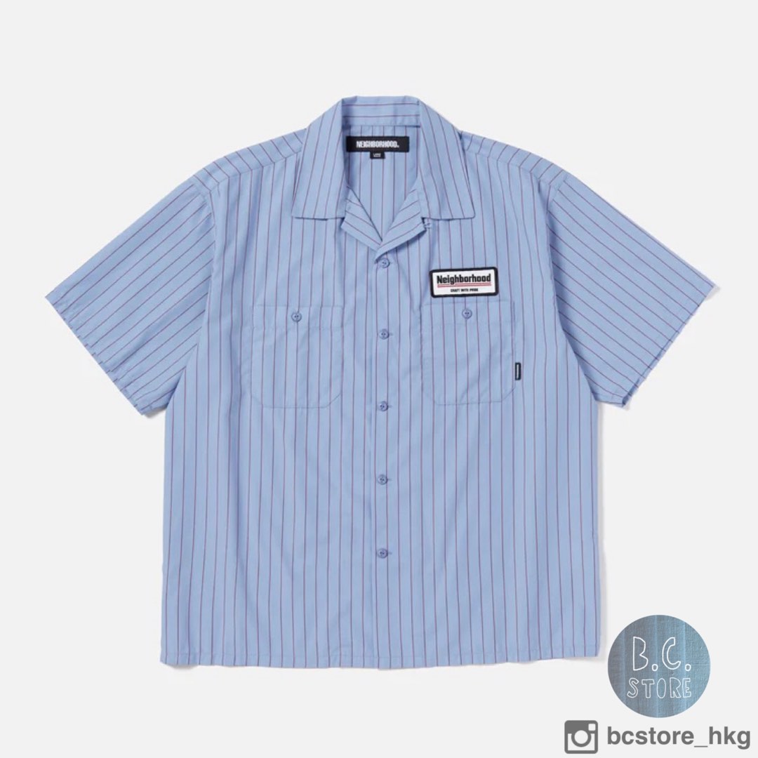NEIGHBORHOOD Blue Stripe Work Shirt - Shirts - BeyondStyle