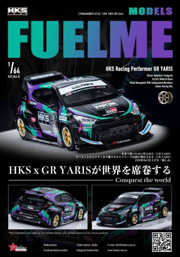 NEW) 1/64 Fuelme HKS Racing Performer GR Yaris Limited Edition