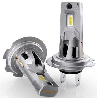 New  H7 LED Headlight Bulb, 60W, 12000LM 400% Brighter, 1:1 Mini Size Upgraded H7 LED Bulbs with Fan
